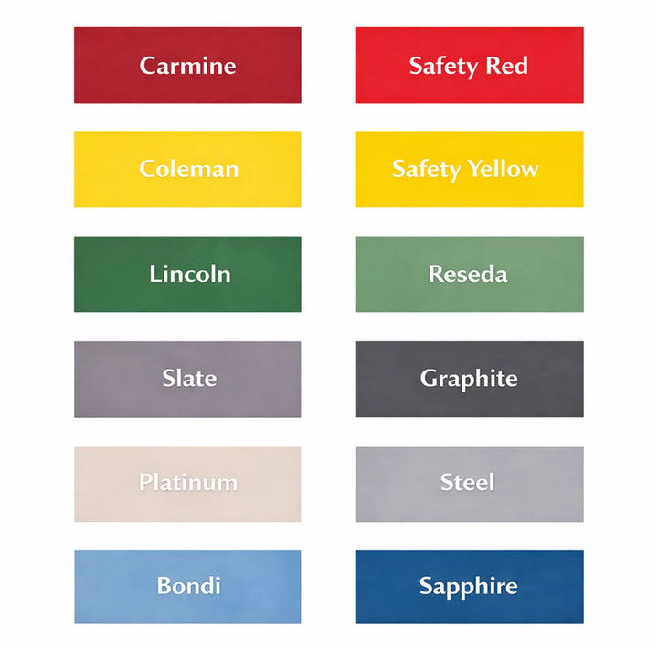 AndCoat HB colour chart on a white background