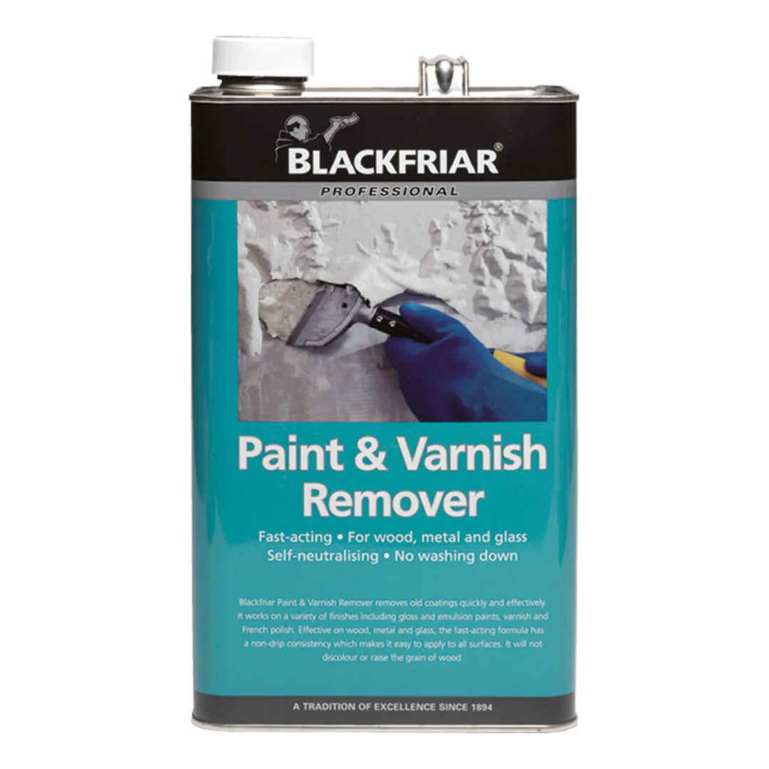 Blackfriar Paint & Varnish Remover can on a white background
