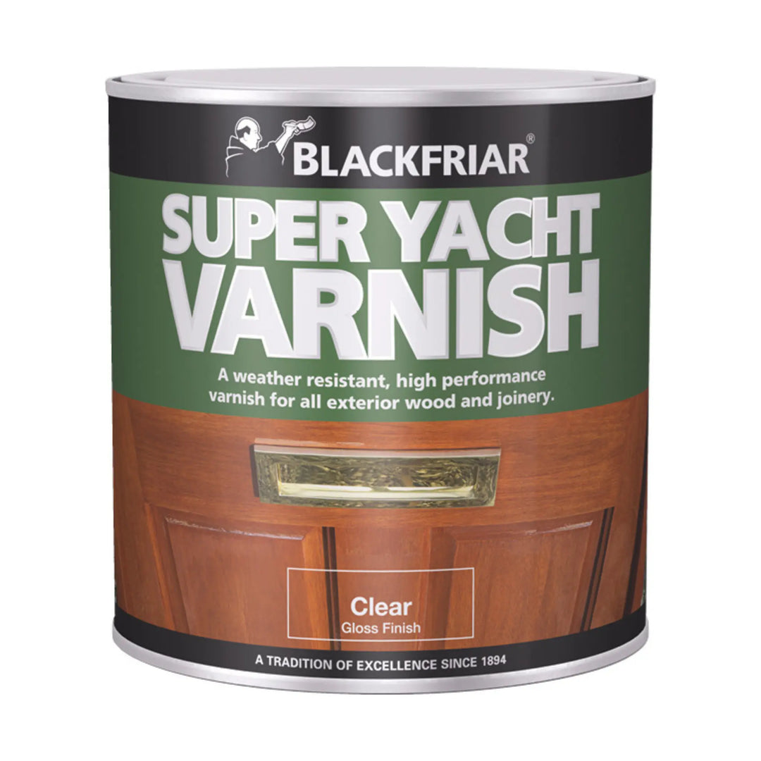 Blackfriar Super Yacht Varnish tin on a white background