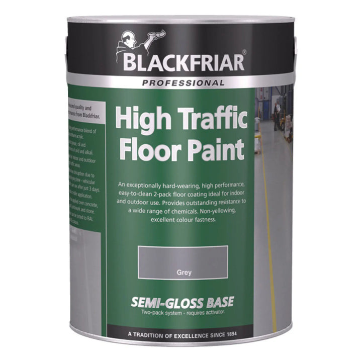 Can of Blackfriar High Traffic Floor Paint on a white background