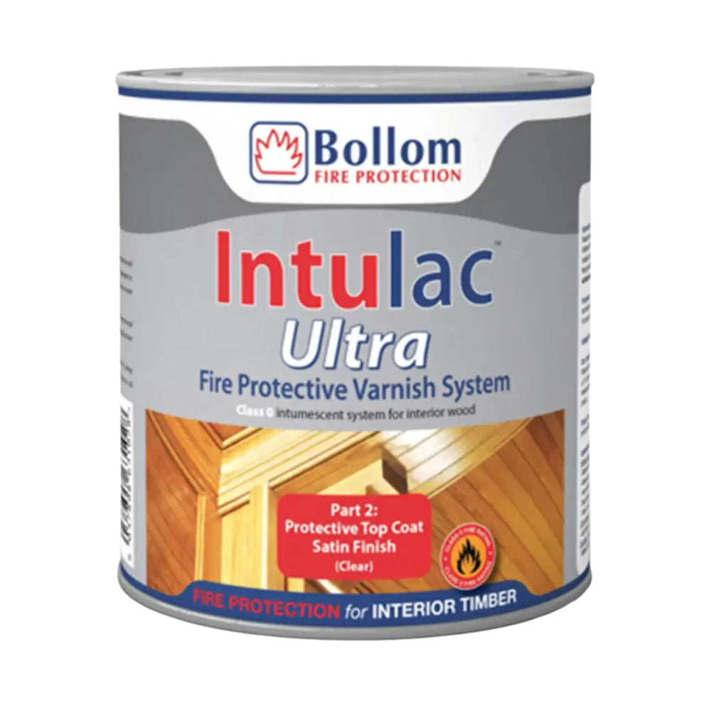 Bollom Intulac Ultra Varnish Topcoat - Satin on a white background