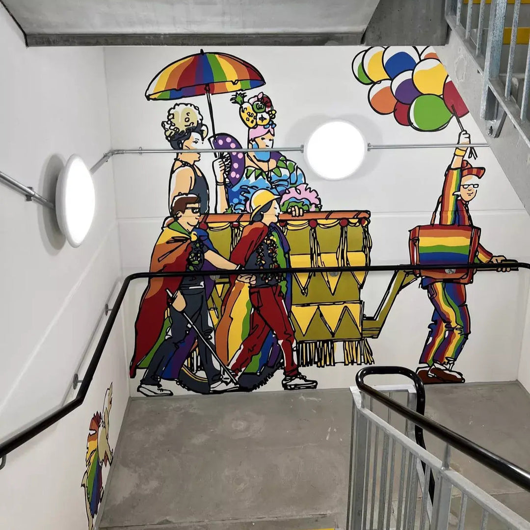 Graffiti Mural Cheshire car park protected with Off The Wall Graffiti Protector