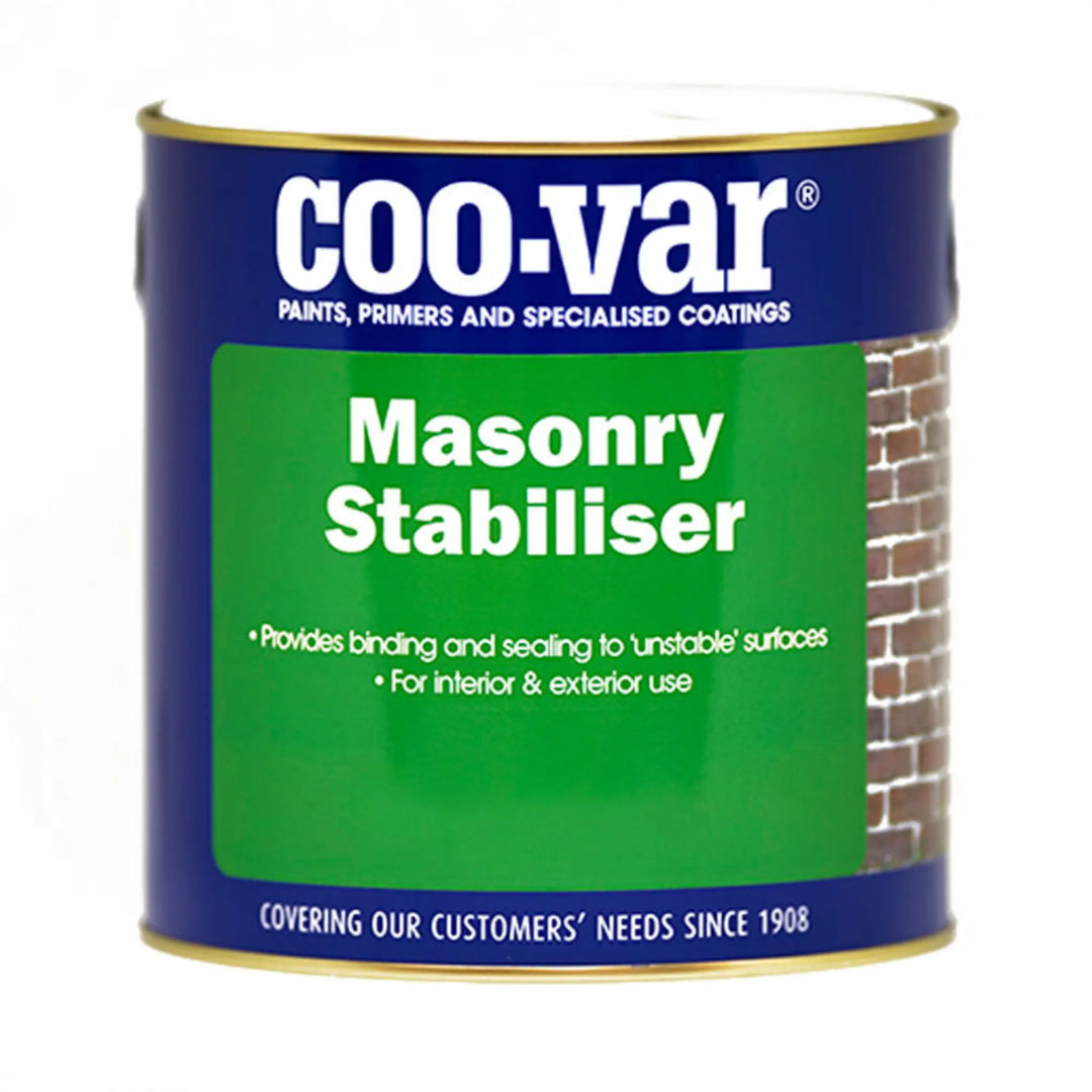 Coo-var masonry stabiliser can on a white background