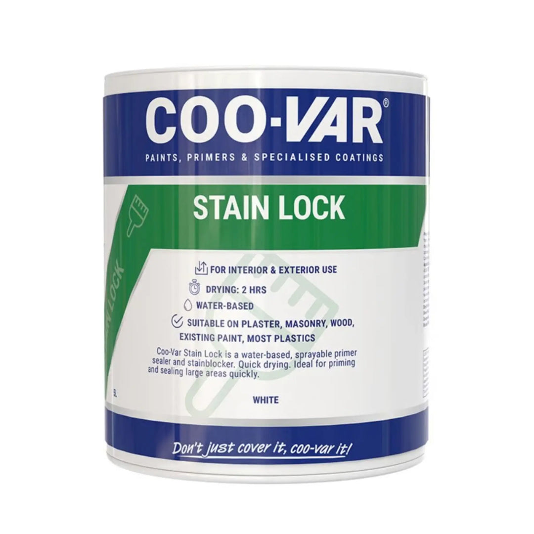 Coo-Var Stain Lock paint can on a white background
