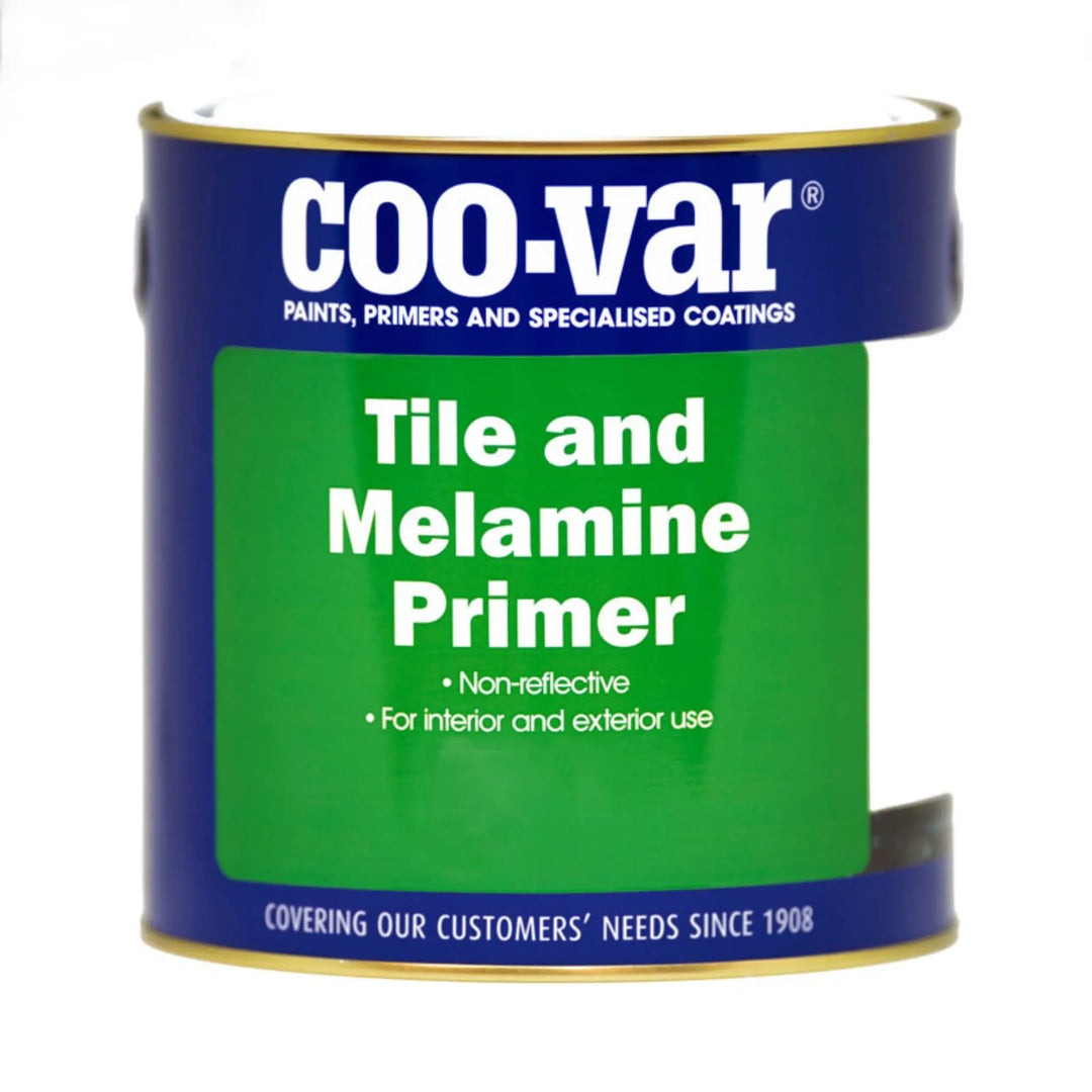 Coo-Var Tile and Melamine Primer can on a white background
