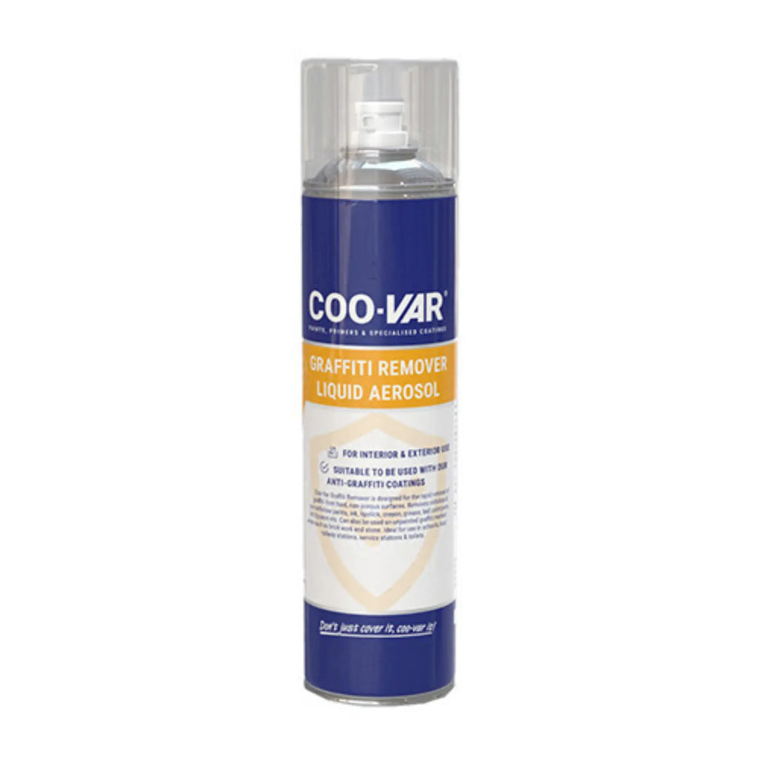 COO-VAR graffiti remover liquid aerosol can on a white background
