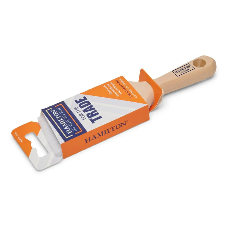 Paint brush with packaging featuring the Hamilton brand on a white background