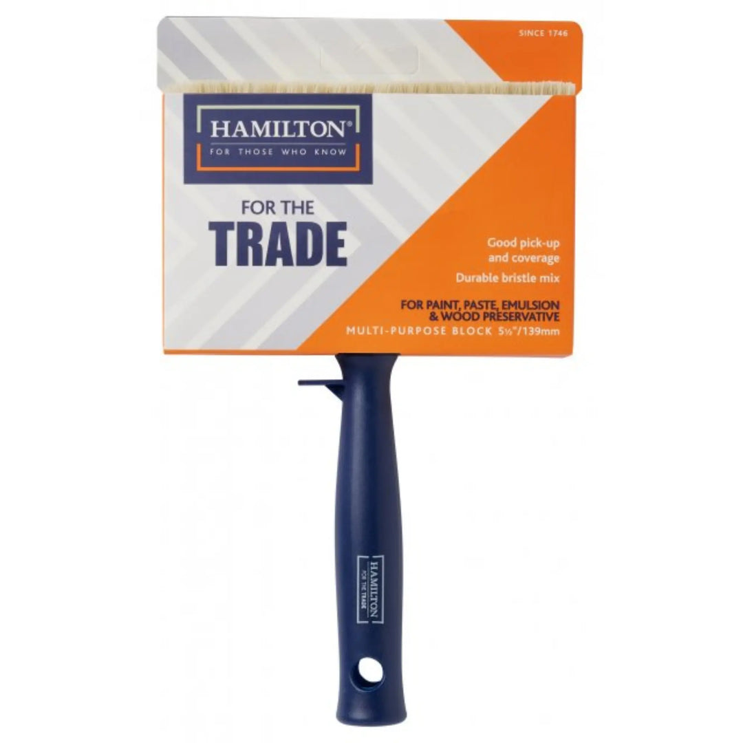 Paint brush with Hamilton packaging on a white background
