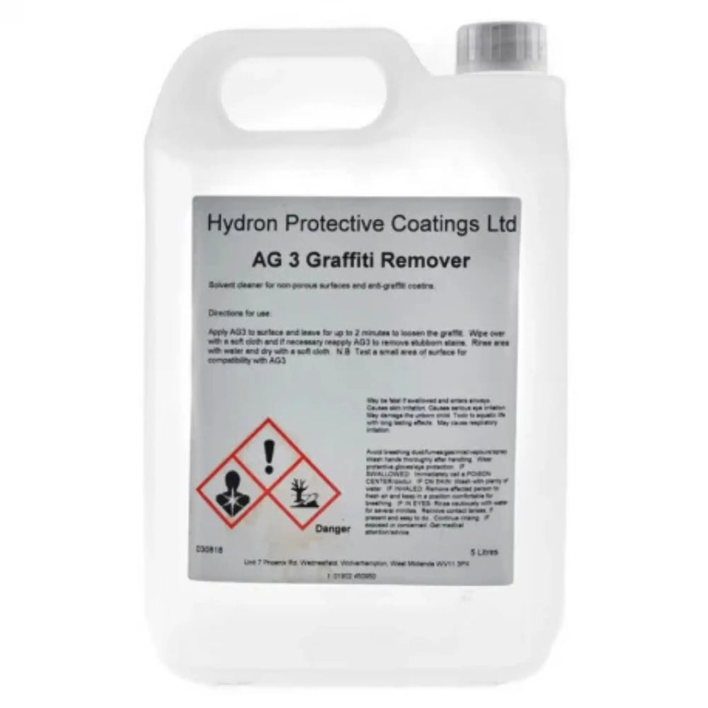 Hydron Protective Coatings Ltd AG 3 Graffiti Remover container on a white background