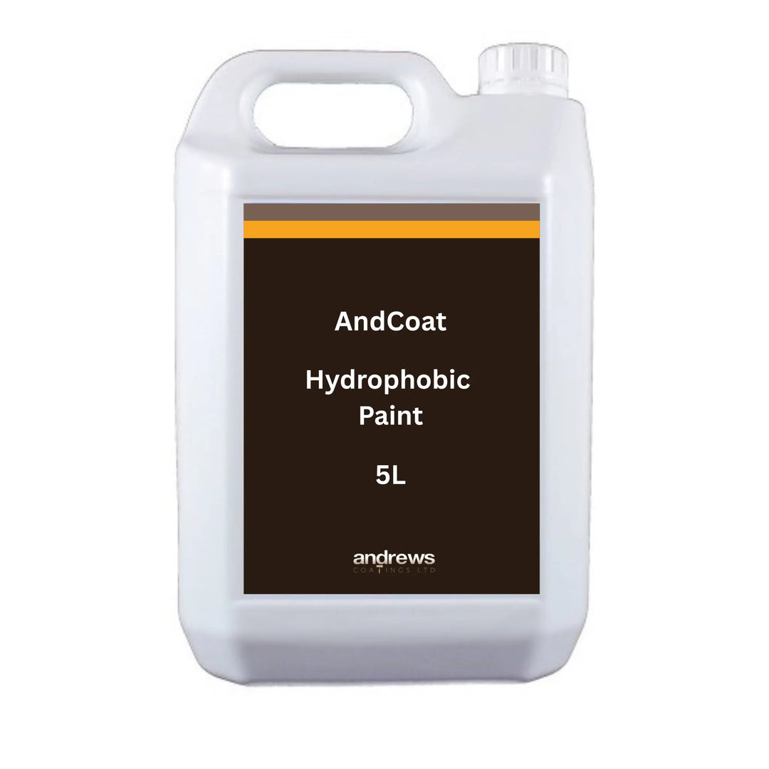 AndCoat Hydrophobic Paint container with 5L capacity on a white background