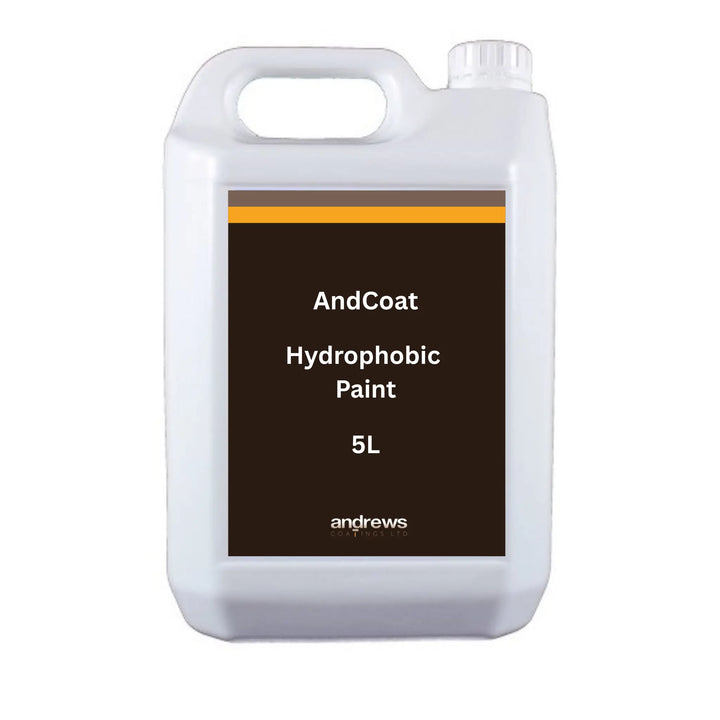 AndCoat Hydrophobic Paint container with 5L capacity on a white background