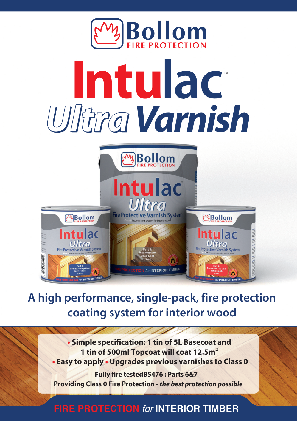 Bollom Intulac Ultra Varnish packaging with product details on a white background