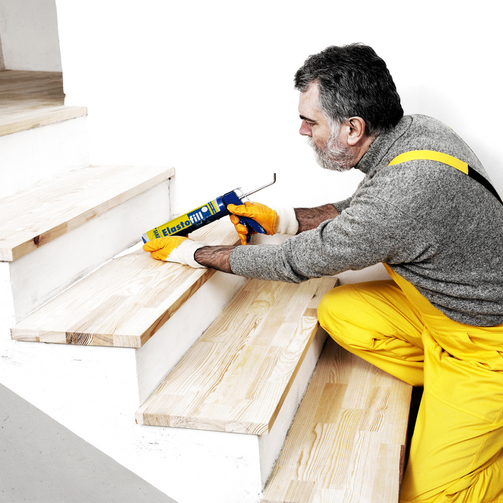 Mathys Elastofill being applied to stairs