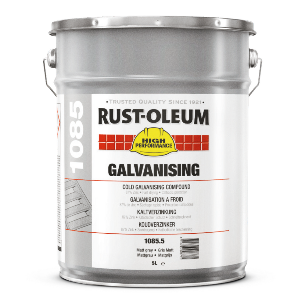 Rust-Oleum Galvanising paint can on a white background