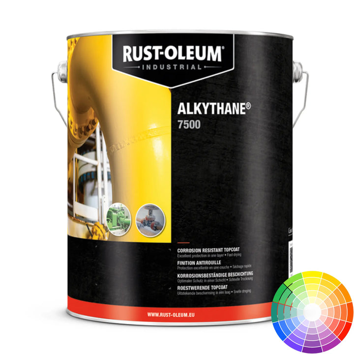Rust-Oleum 7500 Alkythane Satin on a white background 