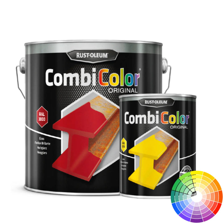 Rust-Oleum CombiColor with colour wheel on a white background