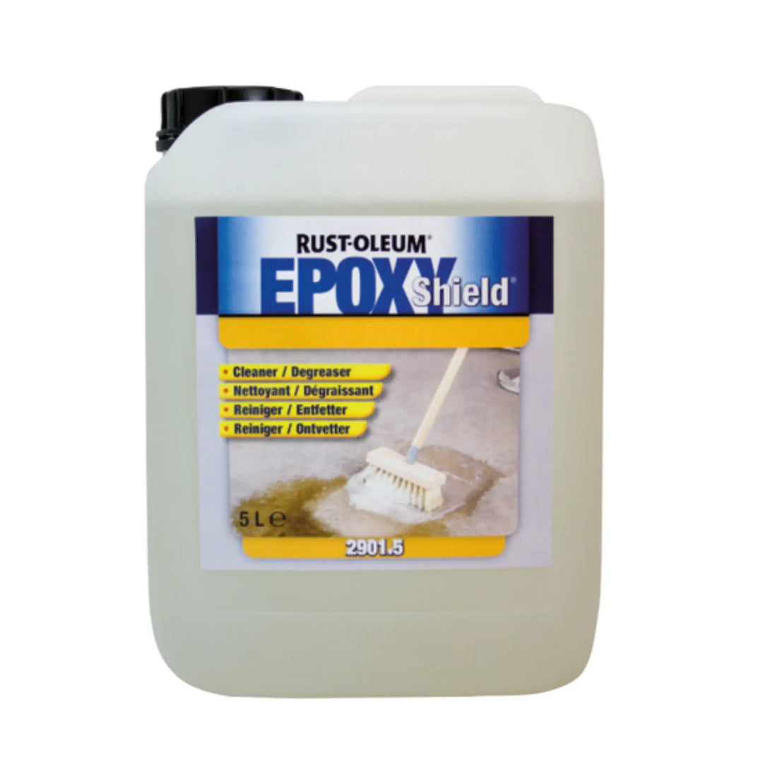 Rust-Oleum Epoxy Shield cleaner/degreaser container on a white background