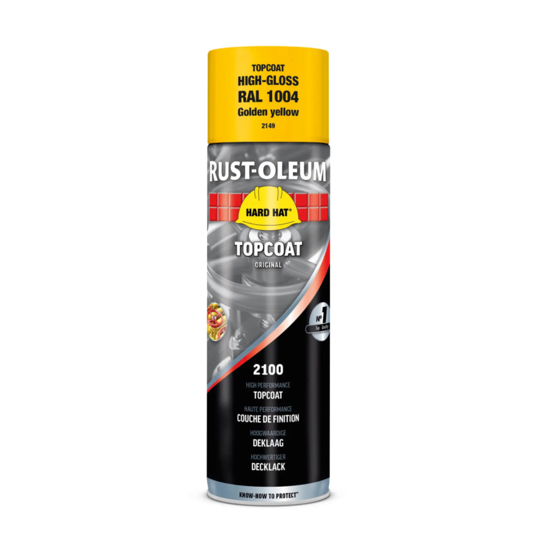 RUST-OLEUM 2179 Hard Hat Decklack Farbspray – Industriequalität, Tiefschwarz RAL 9005, Für Holz, Stahl & Beton