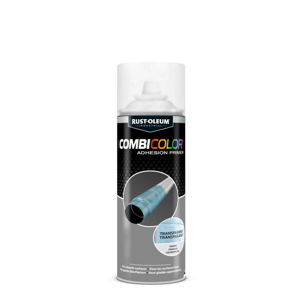 Rust-Oleum CombiColor adhesion primer spray can on a white background
