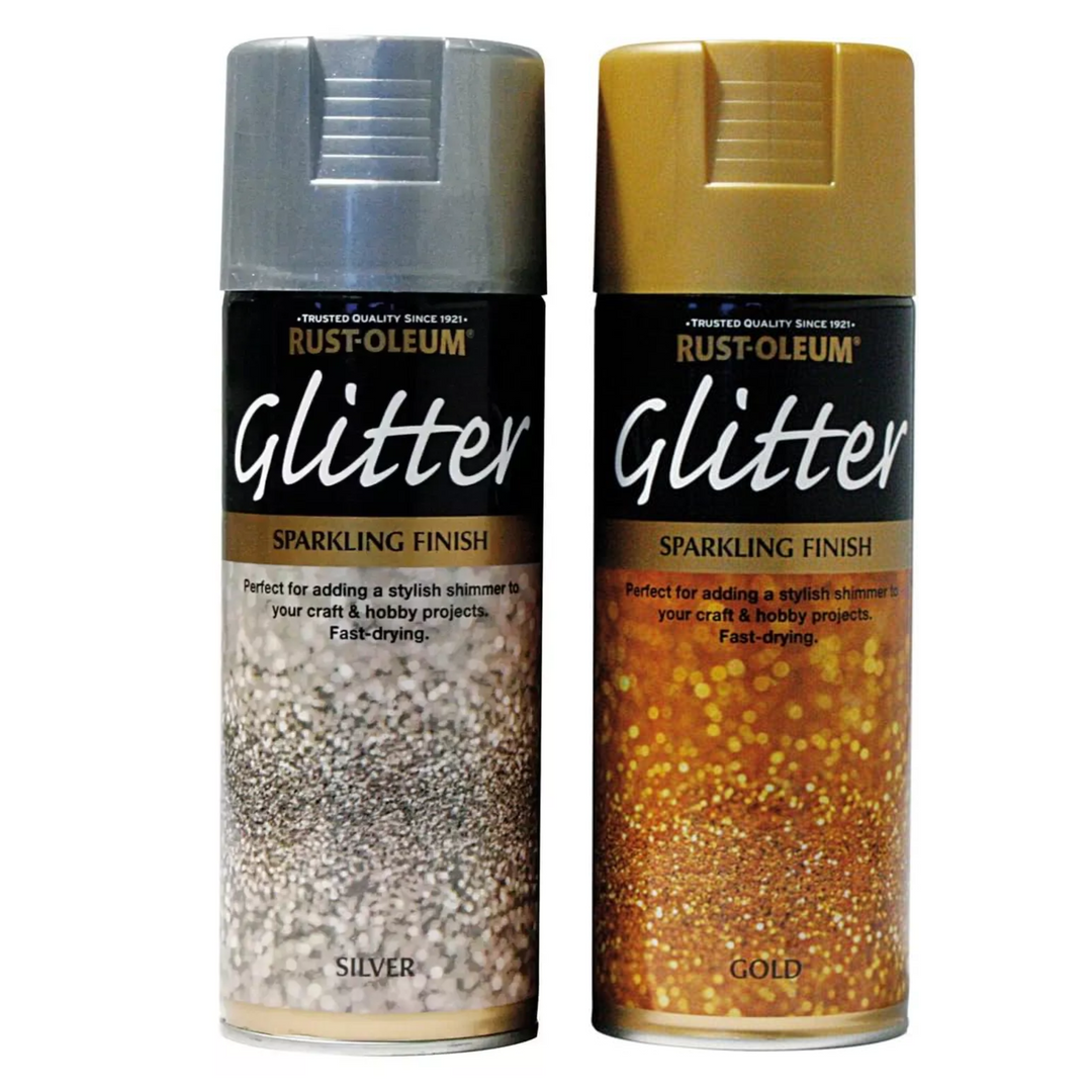 Rust-Oleum Glitter Aerosols Silver & Gold - 400ml