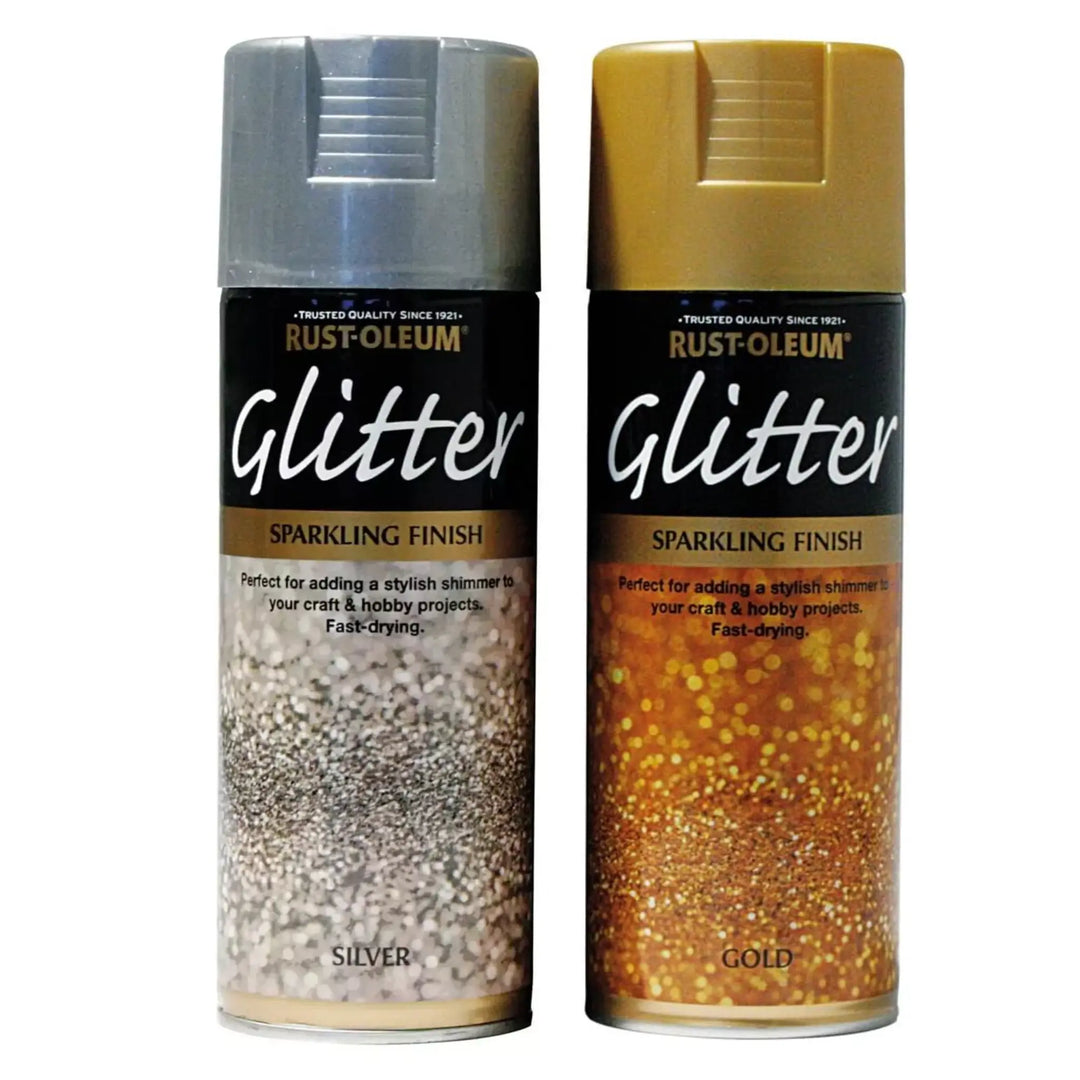 Rust-Oleum Glitter aerosol on a white background