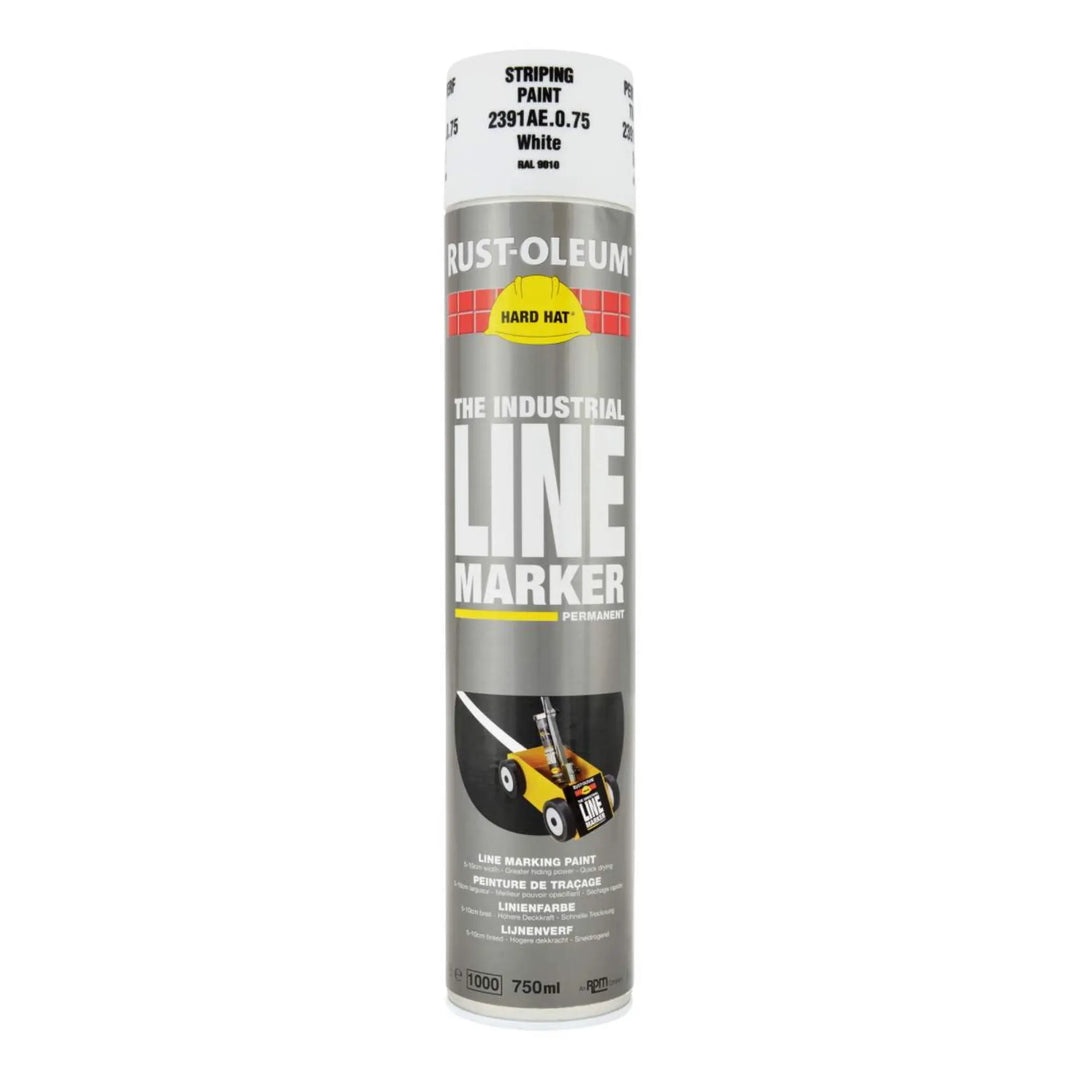 Rust-Oleum Line Marker spray paint can on a white background
