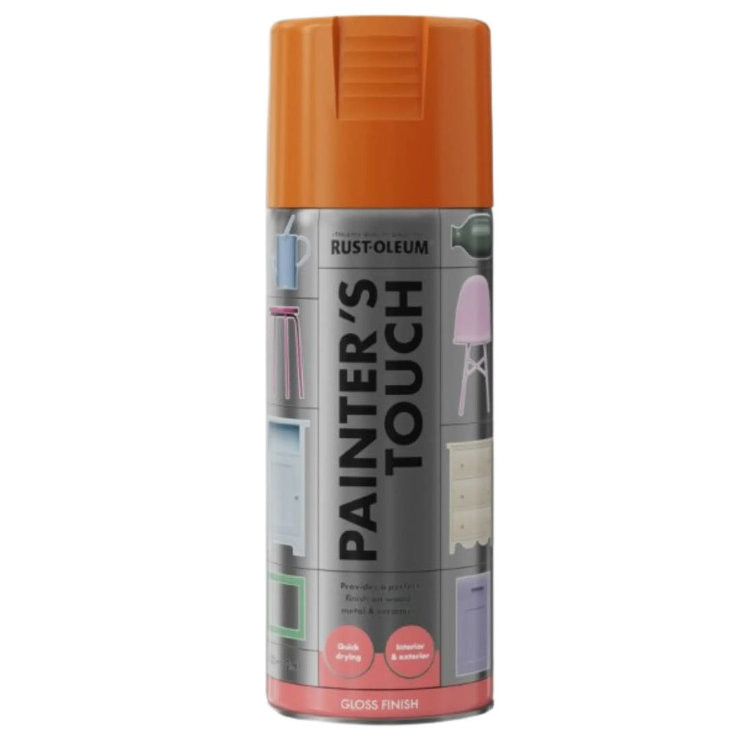 Rust-Oleum Painter's Touch spray paint can on a white background