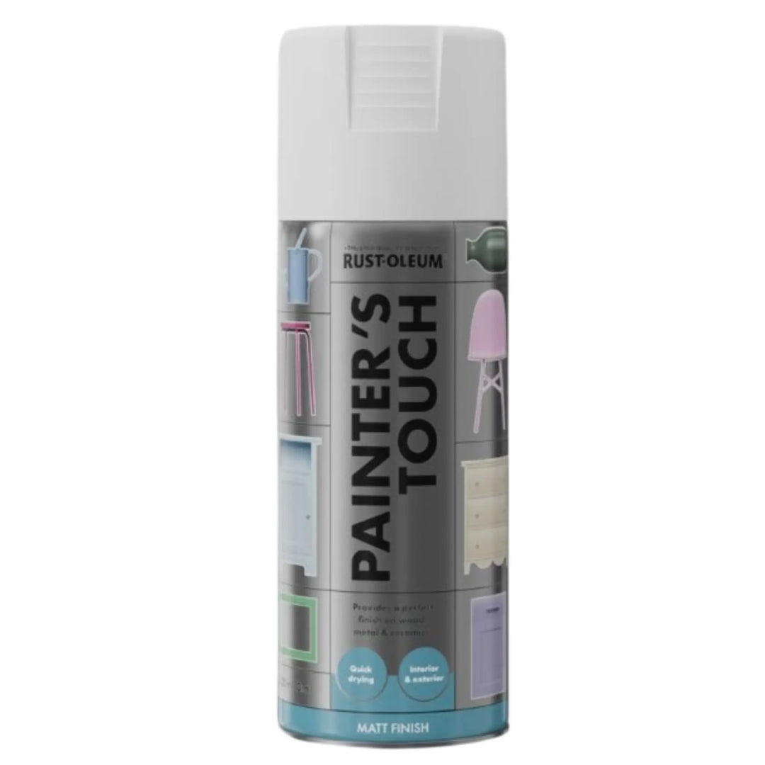 Rust-Oleum Painter's Touch spray paint can on a white background