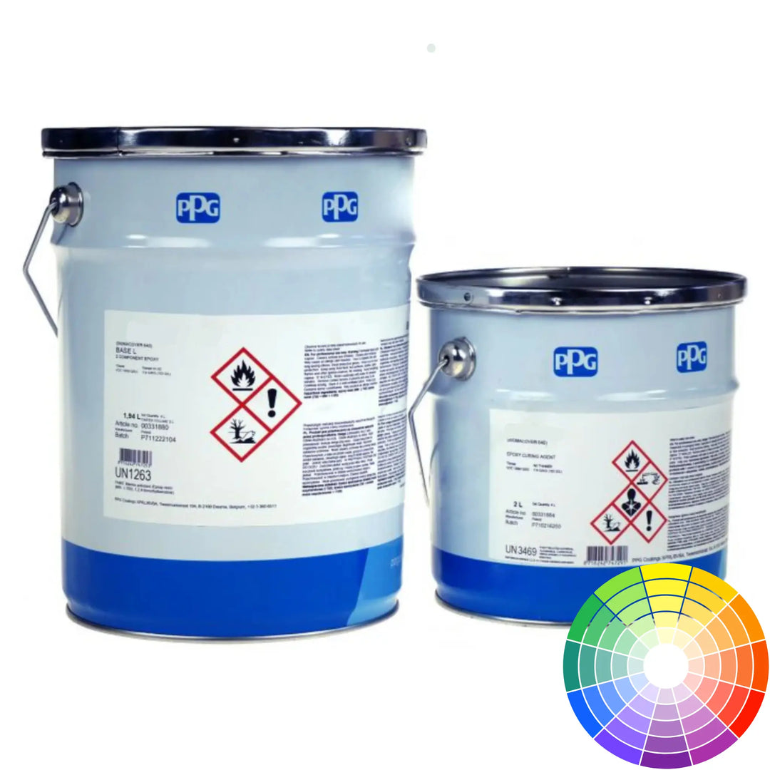 Sigma tin image with colour wheel on a white background