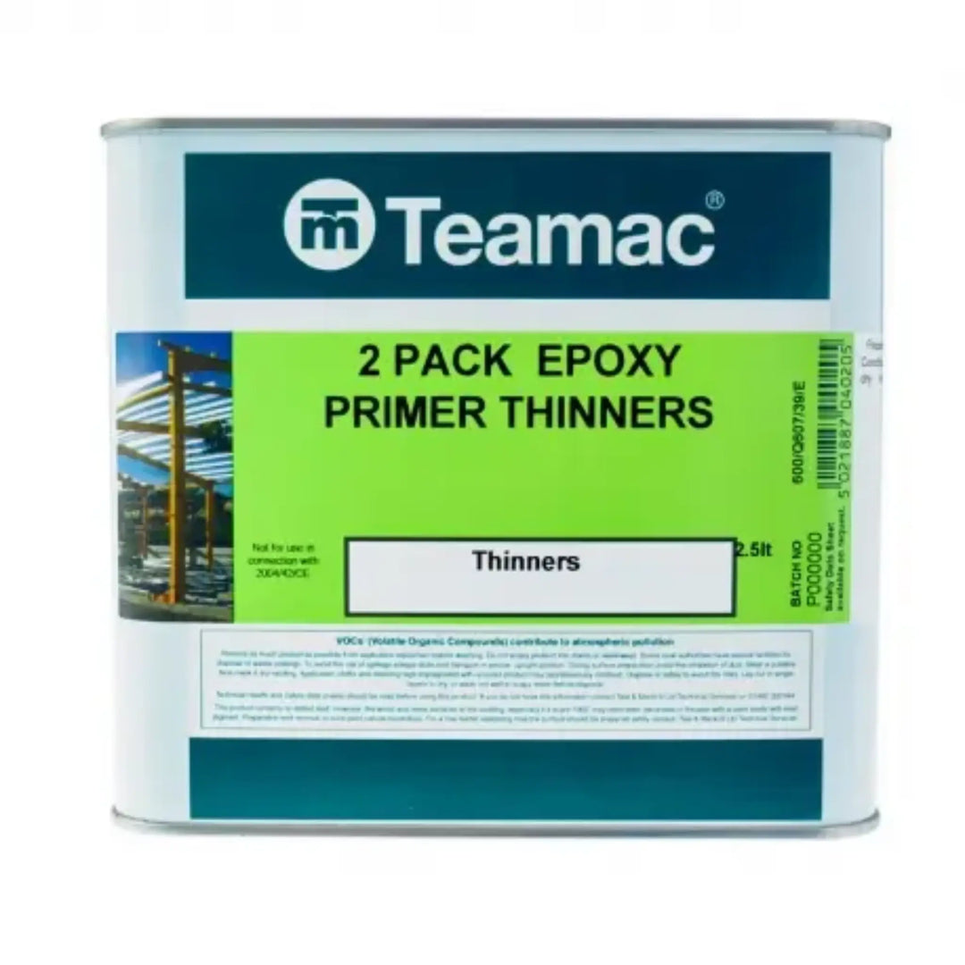 Teamac 2-pack epoxy primer thinners can on a white background