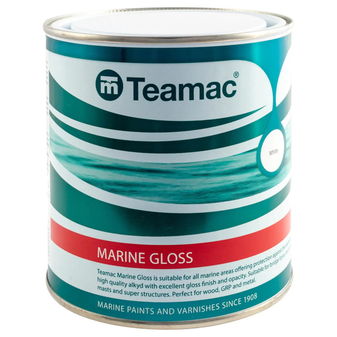 Teamac Marine Gloss Paint on a white background