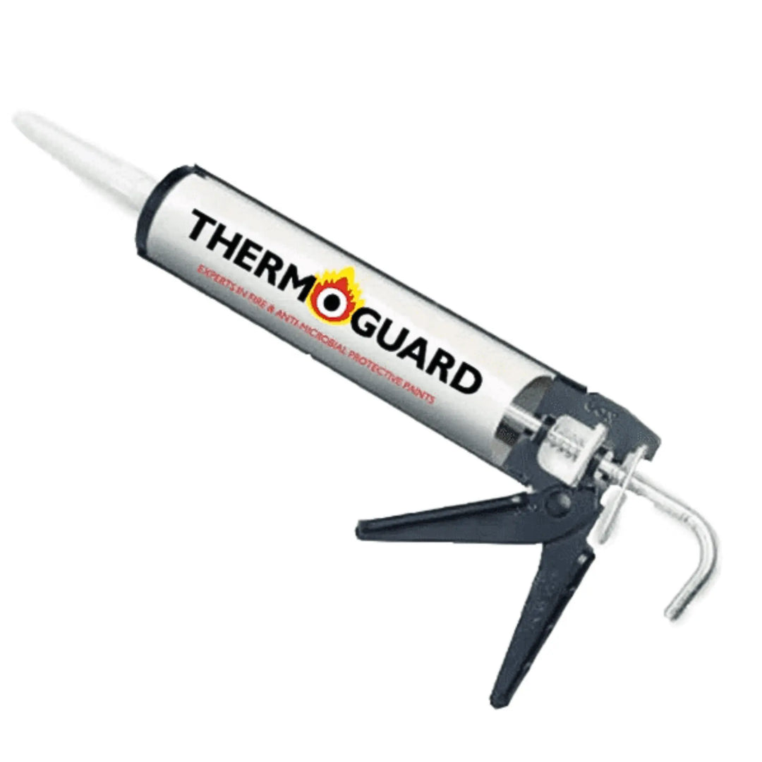 Thermoguard caulking gun on a white background