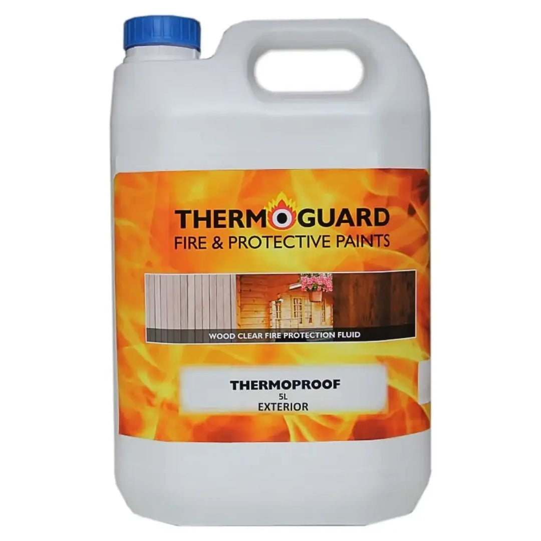 Thermoguard fire and protective paint container on a white background