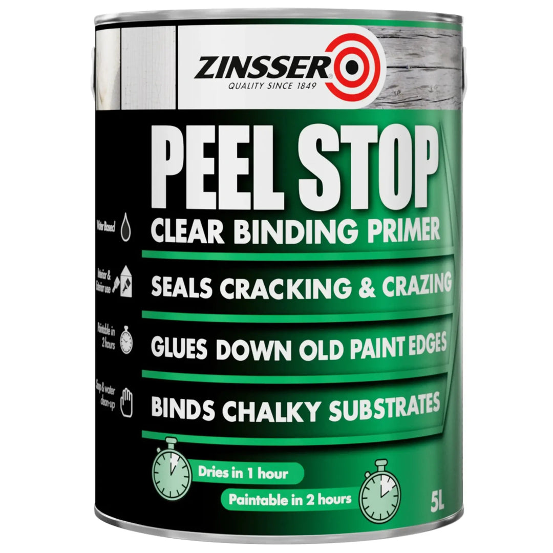 Zinsser Peel Stop primer can on a white background