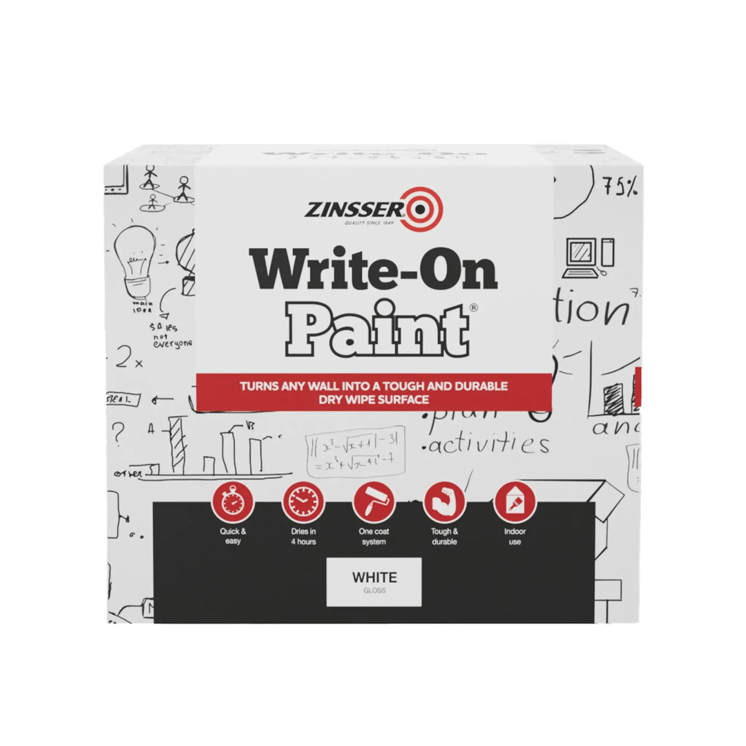 Zinsser Write-On Paint Kit packaging on a white background