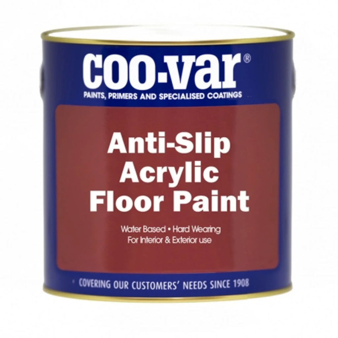 Coo-var Anti-Slip Acrylic Floor Paint can on a white background